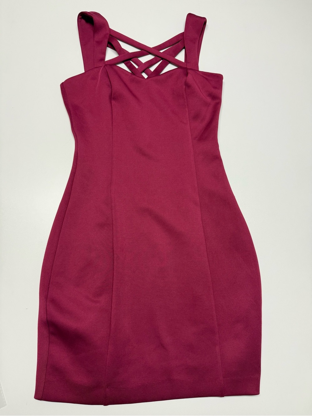 Guess Strappy Bodycon Dress in Berry Plum(burgundy)